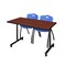Kobe Rectangle Tables > Training Tables > Kobe Mobile Table & Chair Sets, 48 W, 24 L, 29 H, Cherry MKTRCC4824CH47BE - alternate 1